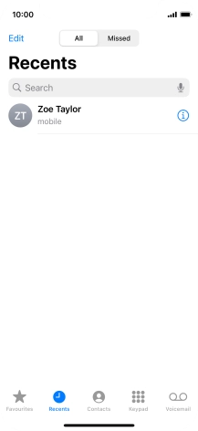 Press the information icon next to the required phone number.