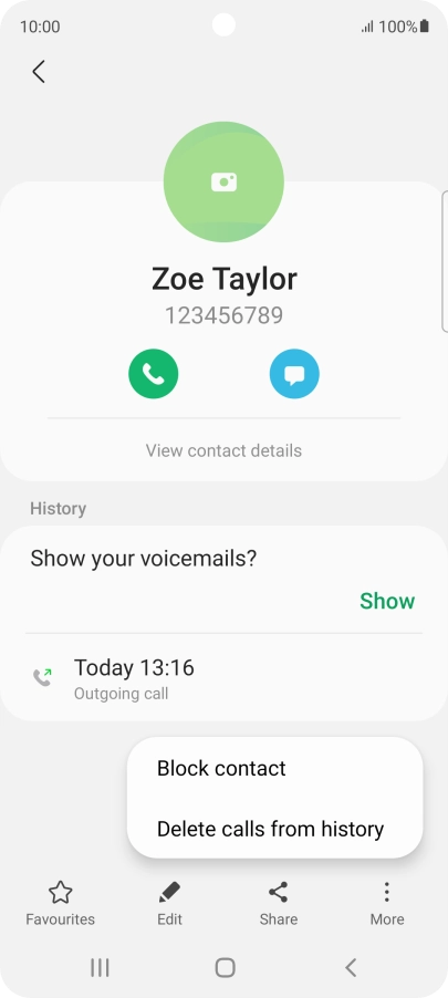 Press Block contact.