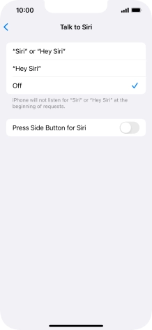 Press the indicator next to 