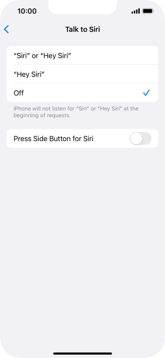 Press the indicator next to 