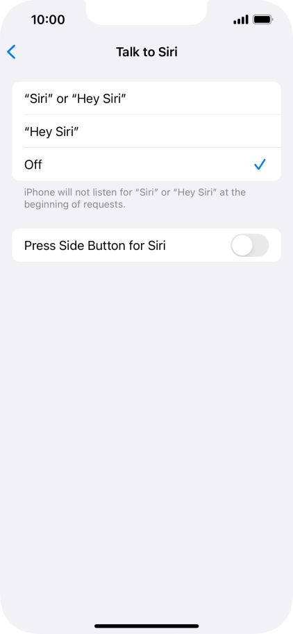 Press the indicator next to 