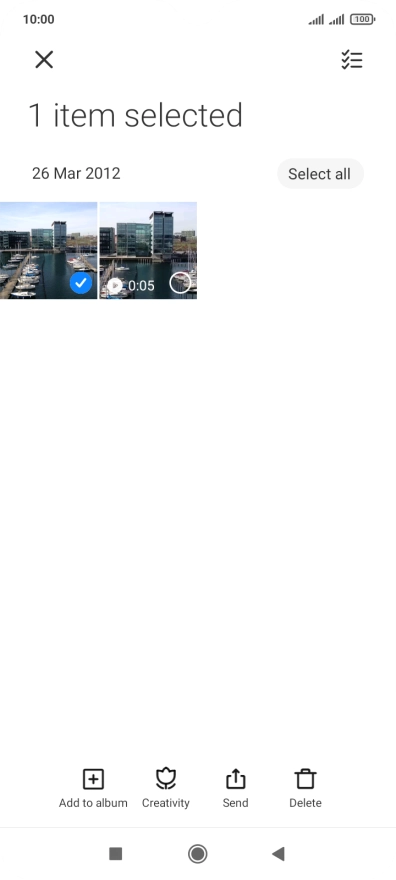 Press the select all icon.