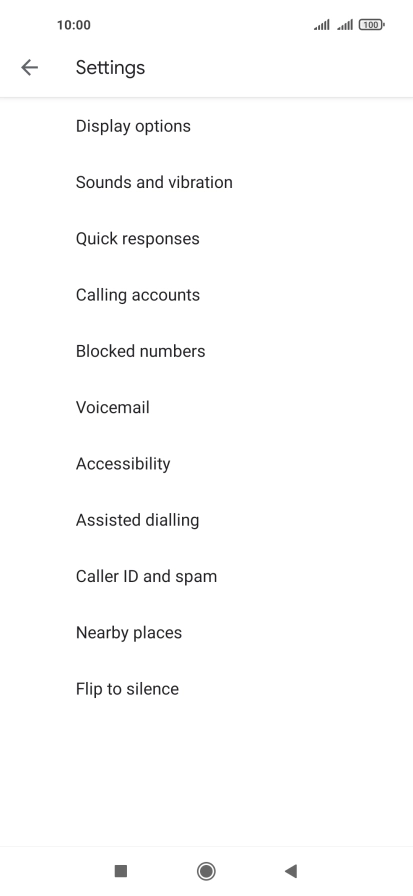 Press Calling accounts.