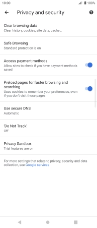 Press Clear browsing data. Press Clear browsing data.