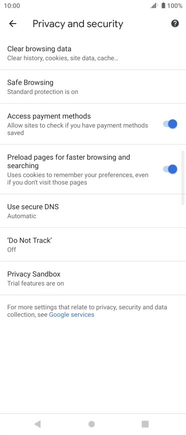 Press Clear browsing data. Press Clear browsing data.