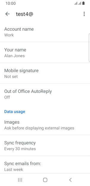 Press Account name and key in the required name. Press Account name and key in the required name.