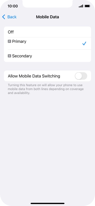 Press the required price plan.