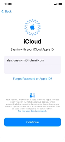 Press Continue. Press Continue.