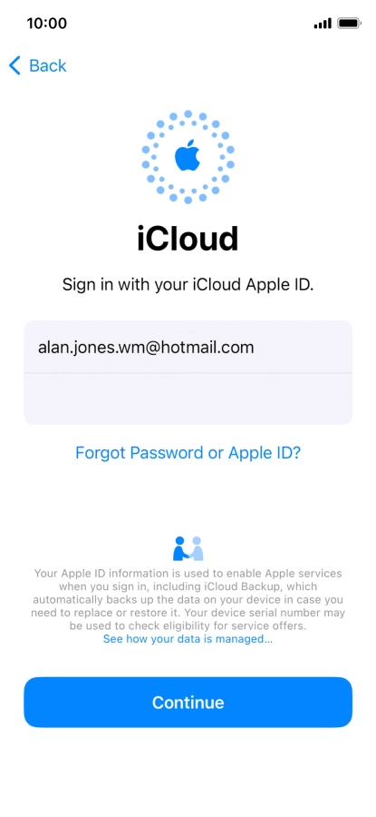 Press Continue. Press Continue.