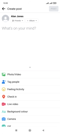 Press the text input field.