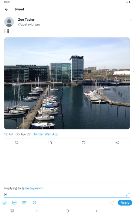 Write your reply and press Reply.