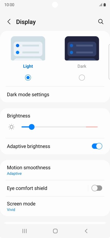 Press the indicator next to 
