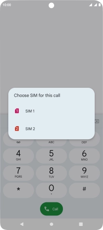 Press the required SIM and follow the instructions to listen to your messages.