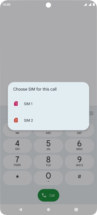 Press the required SIM and follow the instructions to listen to your messages.