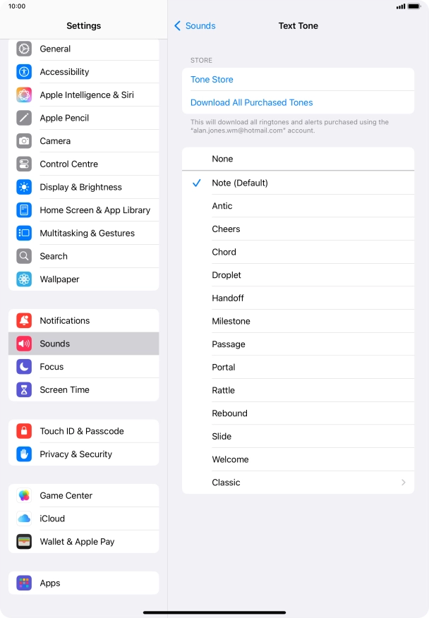 Press the required message tones to hear them.