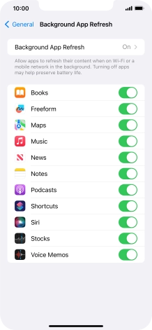 Press Background App Refresh.