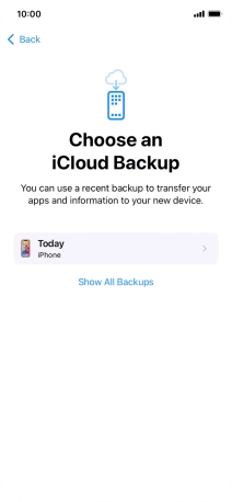Press the required backup and your phone restores the content of the selected backup. Subsequently, follow the instructions on the screen to set up your phone and prepare it for use.