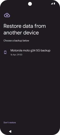 Press the required backup and your phone restores the content of the selected backup. Subsequently, follow the instructions on the screen to set up your phone and prepare it for use. Press the required backup and your phone restores the content of the selected backup. Subsequently, follow the instructions on the screen to set up your phone and prepare it for use.