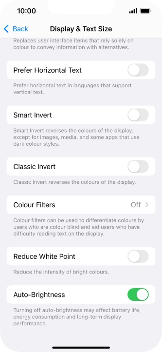Press the indicator next to 