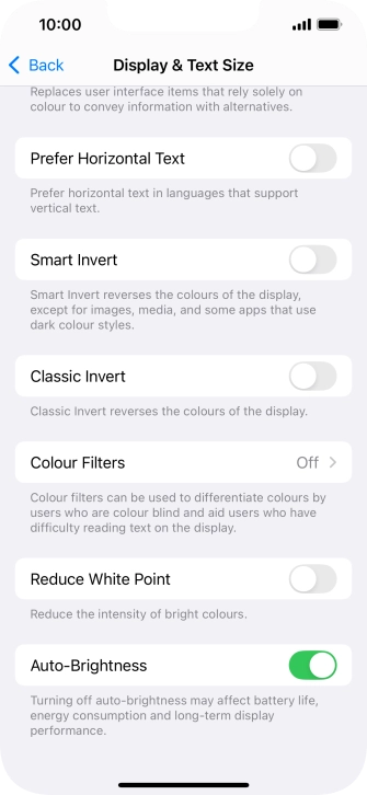 Press the indicator next to 