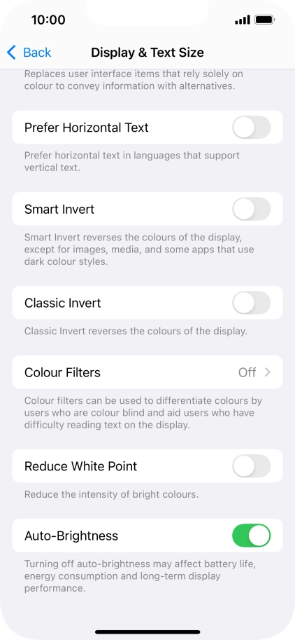 Press the indicator next to 