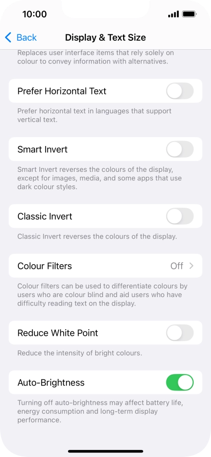 Press the indicator next to 