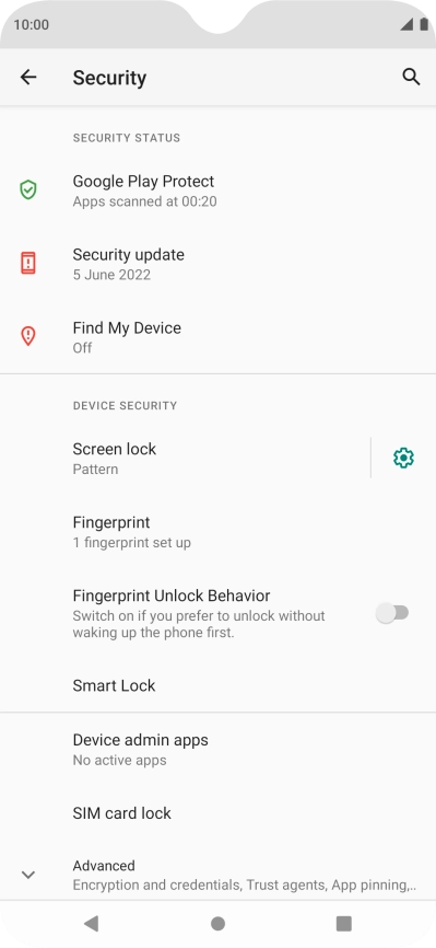 Press Screen lock and key in the current phone lock code.