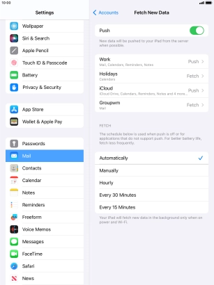 Press the indicator next to 