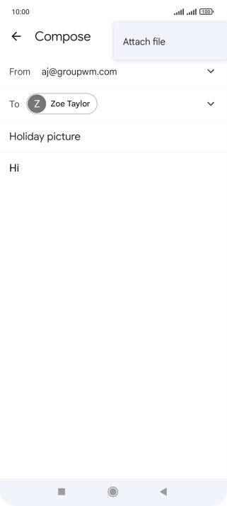 Press Attach file and go to the required folder.