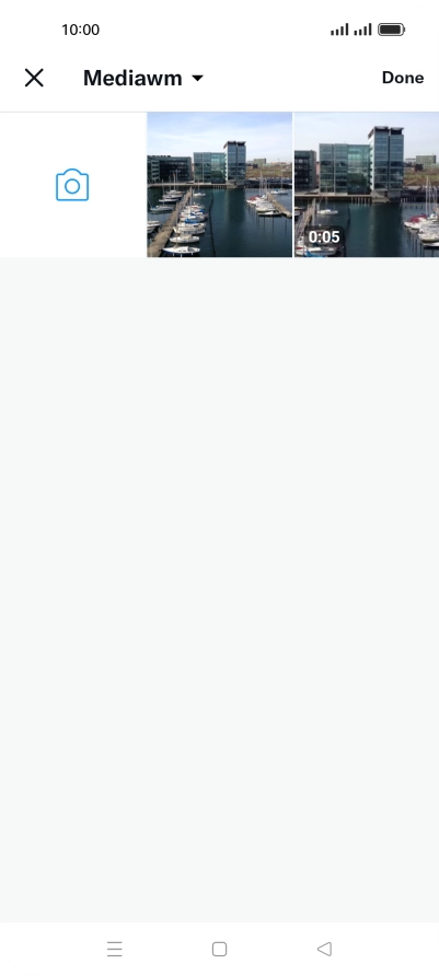 Press the required picture or video clip.