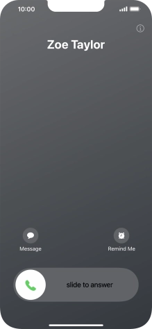 Press and drag the accept call icon right.