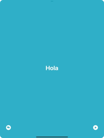 Press the split view icon to go back to display of both languages.