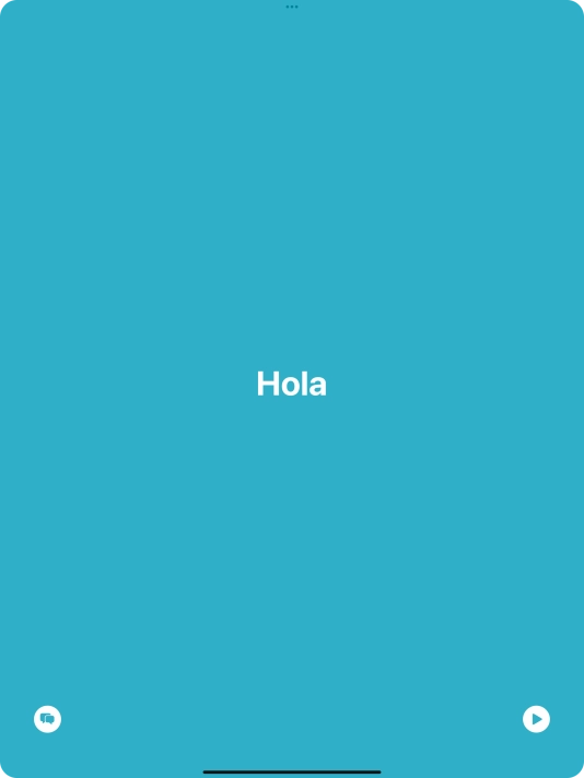 Press the split view icon to go back to display of both languages.