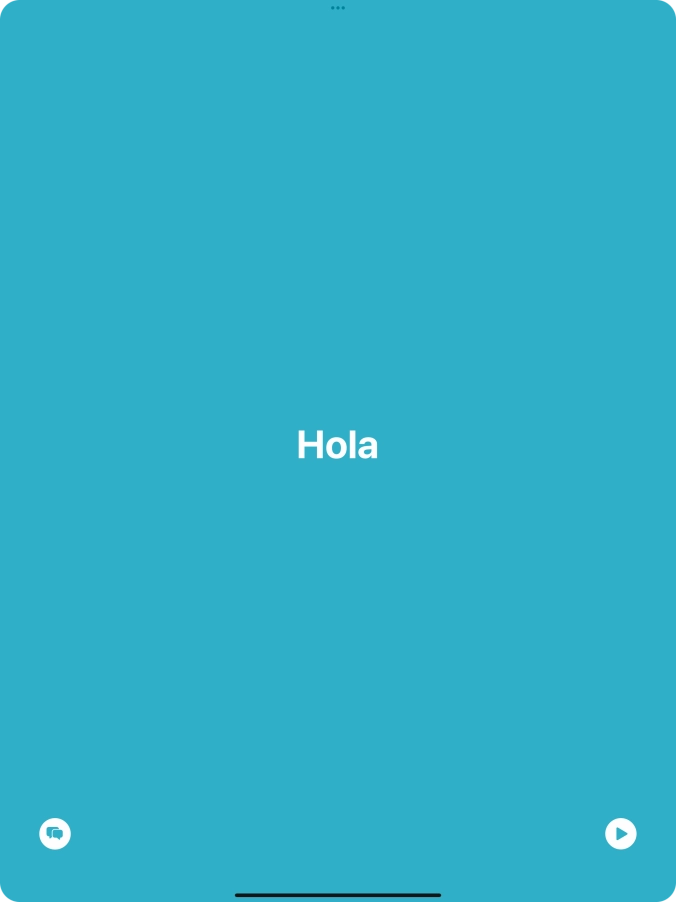 Press the split view icon to go back to display of both languages.