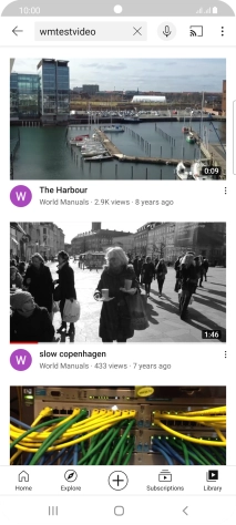 Press the required video clip. Press the required video clip.