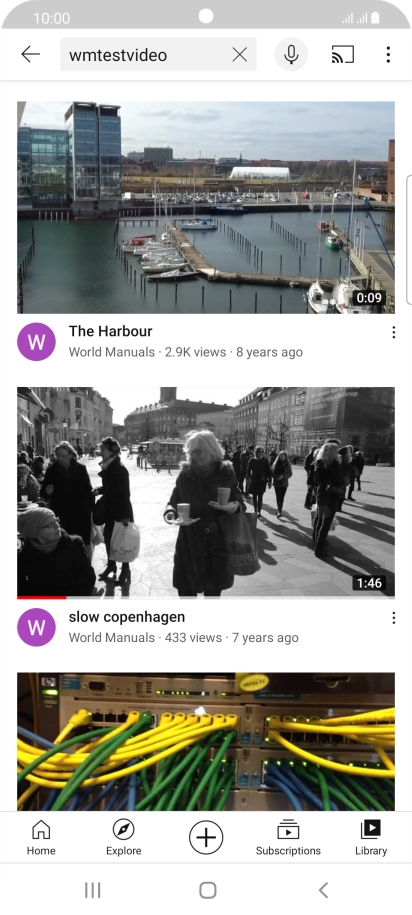 Press the required video clip. Press the required video clip.