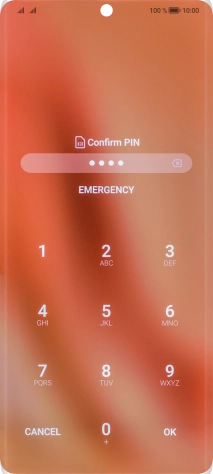 Key in the new PIN again and press OK.