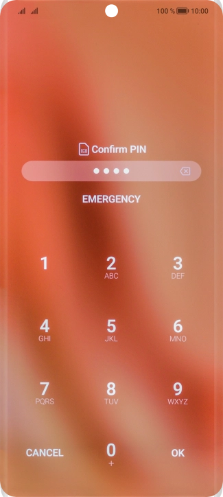 Key in the new PIN again and press OK.