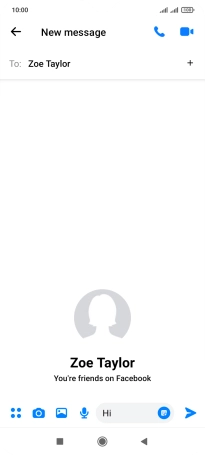 Write the required message and press the send icon.
