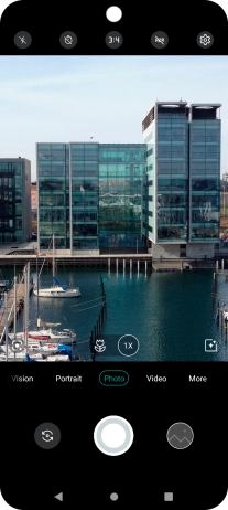 If the camera is turned on, press Video.