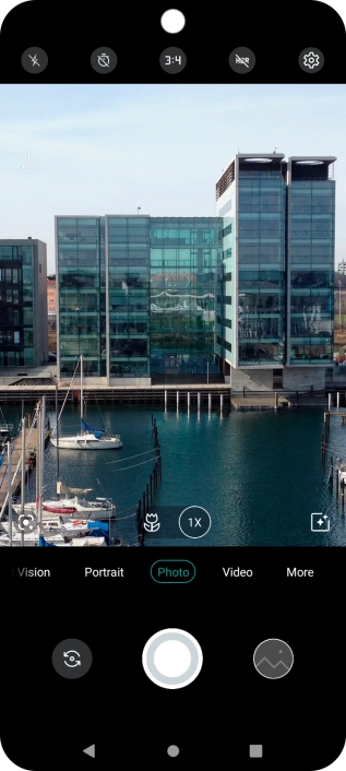 If the camera is turned on, press Video.