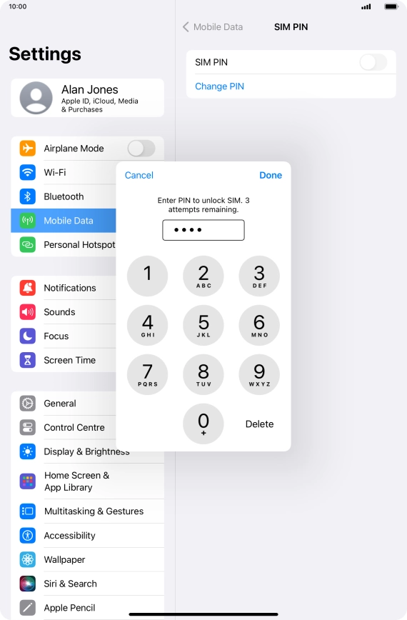 Key in your PIN and press Done.