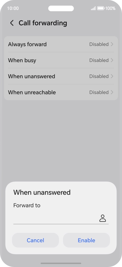 Key in +447836121121 and press Enable.