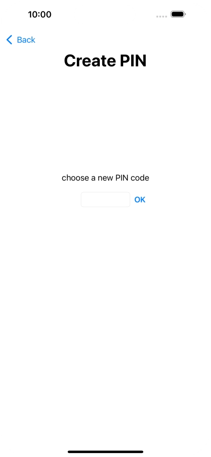 Key in a new four-digit PIN and press OK.