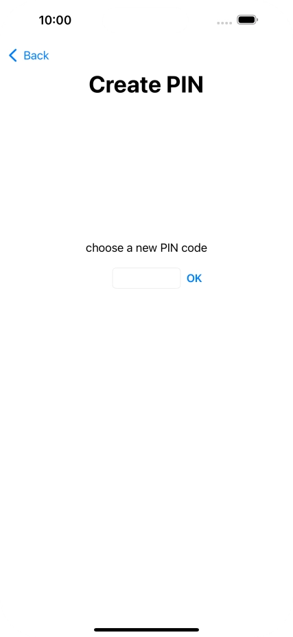 Key in a new four-digit PIN and press OK.