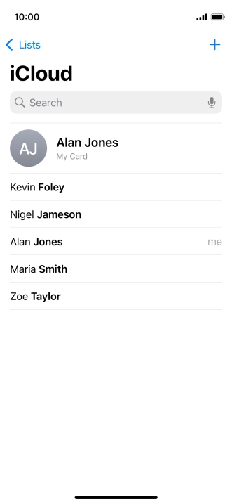 Press the new contact icon. Press the new contact icon.