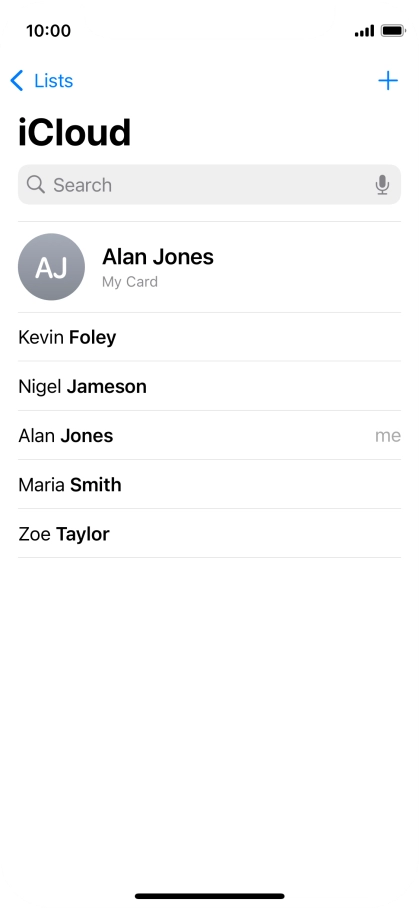 Press the new contact icon. Press the new contact icon.