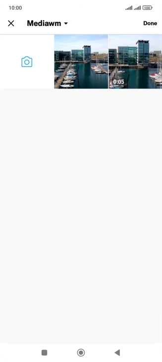 Press the required picture or video clip.