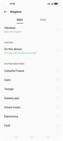 Press the Home key to return to the home screen.