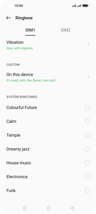 Press the Home key to return to the home screen.